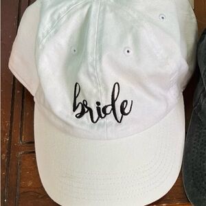 White 'Bride' Embroidered Cap
